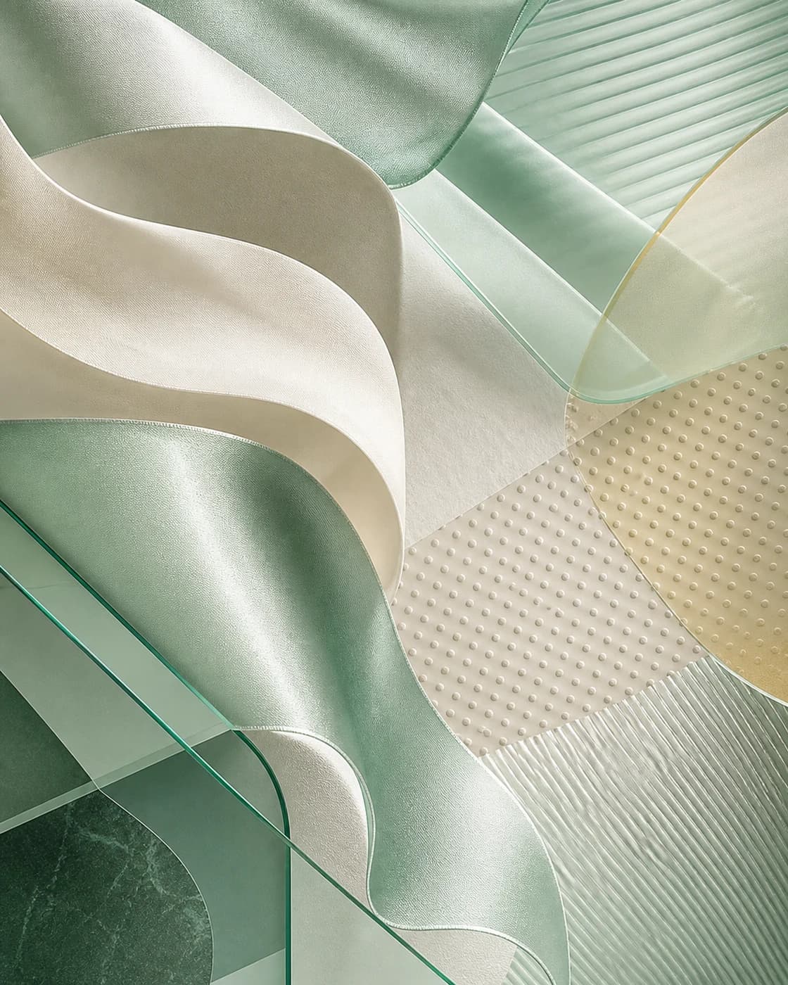 Refined mint and ivory brand texture generated by Jounce Art.