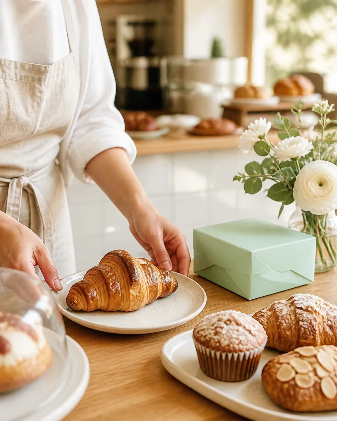 Independent bakery lifestyle marketing scene generated by Jounce Art.